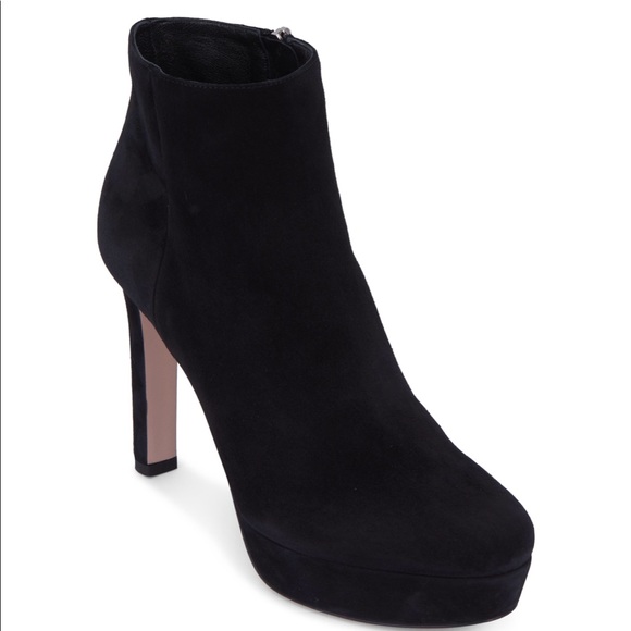 Prada Shoes - Prada suede platform ankle boot 105 mm